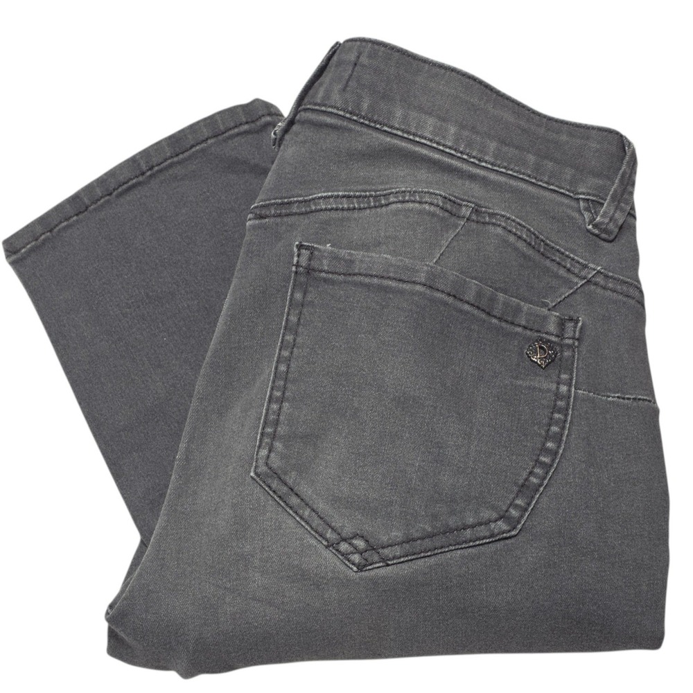 Democracy Ab"solution‎ Straight Leg Jeans Women 6 Gray Faded Stretch Denim